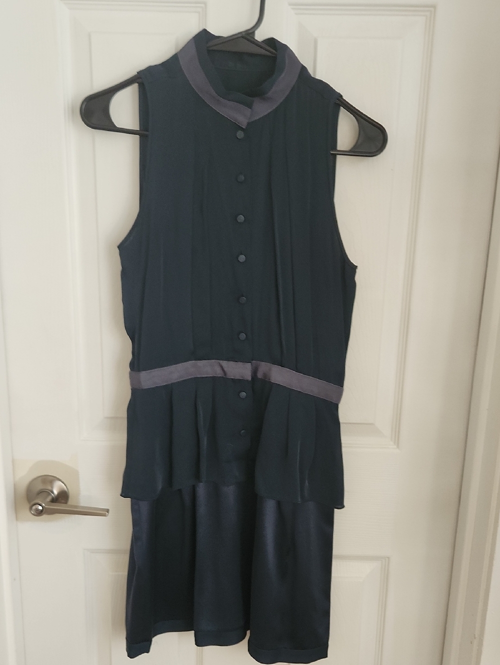Theyskens' Theory Navy 100% Silk Dress